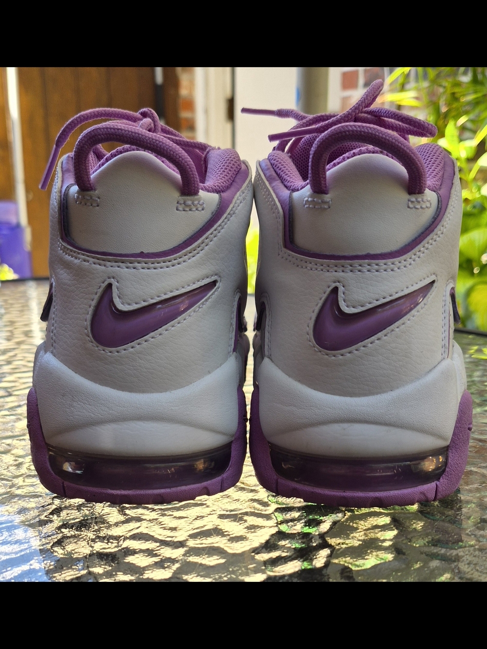 Nike Kids' White and Pink AIR Basketball Shoes - Picture 5 of 13